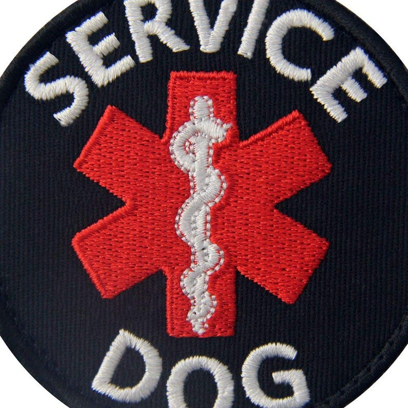Rocking Planet Service Dog Patches EMS ESA Medic Paramedic Star of Life Vests/Harnesses Applique Embroidered Fastener Hook & Loop Emblem - Image 2